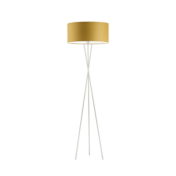 Metalowa lampa trójnożna PARYŻ do sypialni Srebrny/ Musztardowy 900145