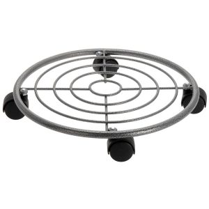 Metalowa podstawka pod donicę na kółkach, 35 cm 236342