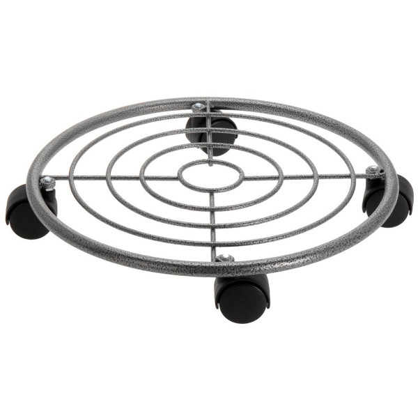 Metalowa podstawka pod donicę na kółkach, 35 cm 236342