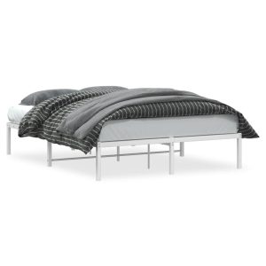 Metalowa rama łóżka biała 140×200 cm 459283 Metalowa rama łóżka biała 140×200 cm 459283