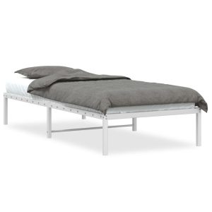 Metalowa rama łóżka biała 90×200 cm 459241 Metalowa rama łóżka biała 90×200 cm 459241