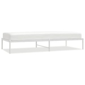 Metalowa rama łóżka biała 90×200 cm 458441 Metalowa rama łóżka biała 90×200 cm 458441