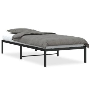 Metalowa rama łóżka czarna 90×200 cm 459075 Metalowa rama łóżka czarna 90×200 cm 459075