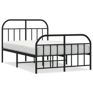 Metalowa rama łóżka z wezgłowiem i zanóżkiem 120x190cm 436758 Metalowa rama łóżka z wezgłowiem i zanóżkiem 120x190cm 436758