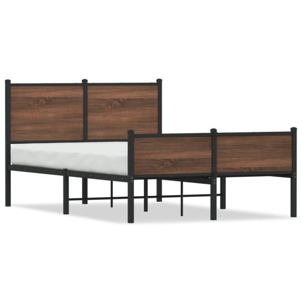 Metalowa rama łóżka z wezgłowiem i zanóżkiem 120x200 cm 435163