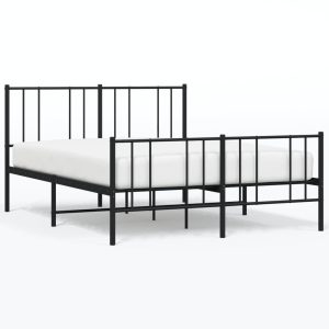 Metalowa rama łóżka z wezgłowiem i zanóżkiem120x190cm 435695