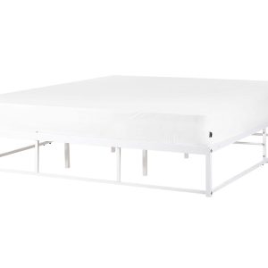 Metalowe łóżko industrialne 180 x 200 cm białe 299789 Metalowe łóżko industrialne 180 x 200 cm białe 299789