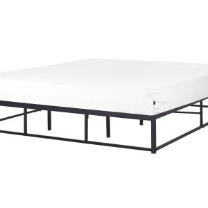 Metalowe łóżko industrialne 180 x 200 cm czarne 489770 Metalowe łóżko industrialne 180 x 200 cm czarne 489770