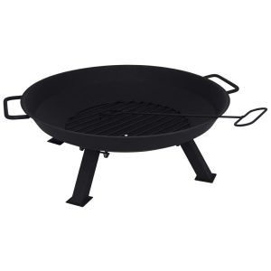 Metalowe palenisko ogrodowe 56 cm z rusztem stal 1 8 mm powłoka 800°C 1023388 Metalowe palenisko ogrodowe 56 cm z rusztem stal 1 8 mm powłoka 800°C 1023388