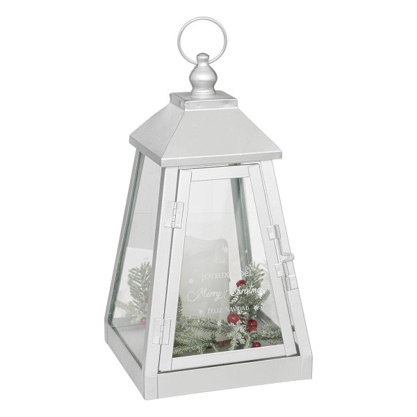 Metalowy lampion ze świeczką LED, 32 x 17 cm 307003
