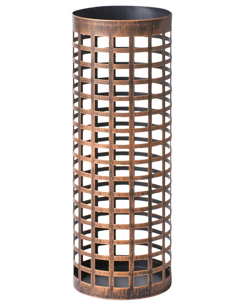 Metalowy stojak na parasole miedziany 712109
