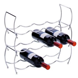 Metalowy stojak na wino – 3 sztuki w komplecie, ZELLER 80200 Metalowy stojak na wino – 3 sztuki w komplecie, ZELLER 80200