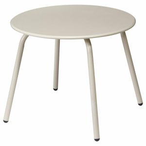 Metalowy stolik pomocniczy beżowy 50xh40 cm 994496 Metalowy stolik pomocniczy beżowy 50xh40 cm 994496