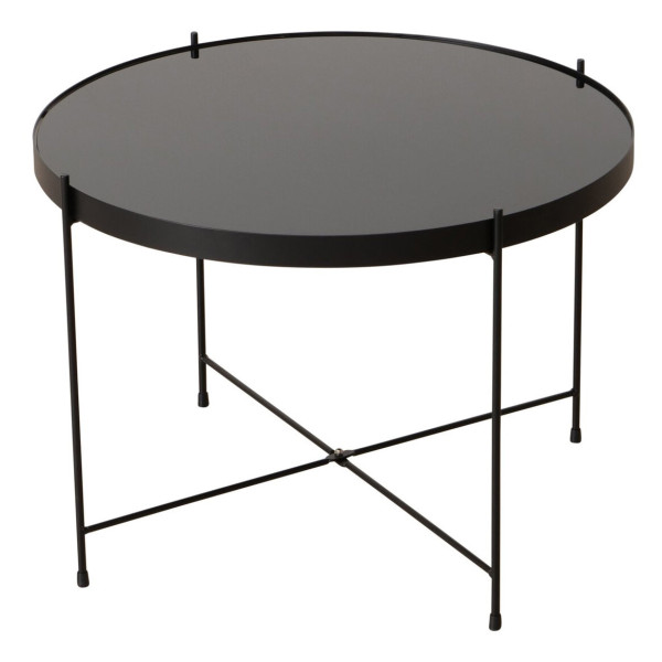 Metalowy stolik ze szklanym blatem, SHERIN, 40 cm 437451