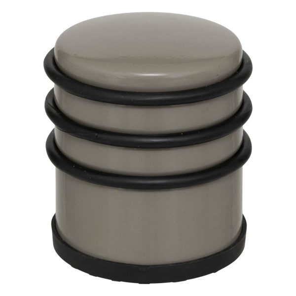 Metalowy stoper do drzwi taupe stal i cement 0 92 kg antypoślizgowy okrągły 1064543