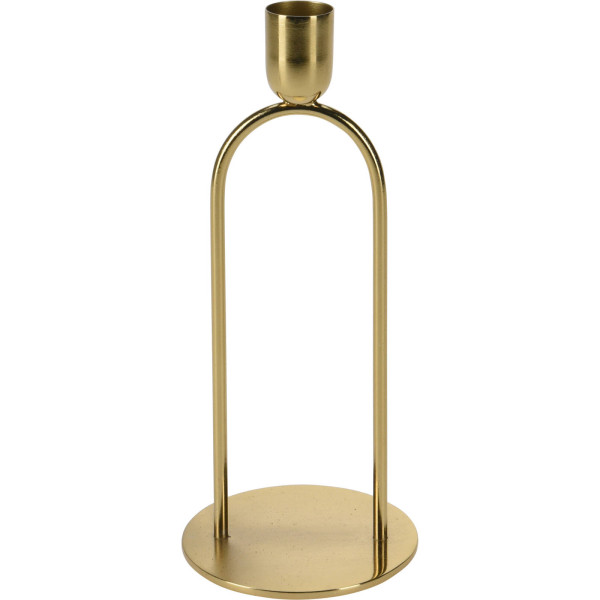 Metalowy śwecznik dekoracyjny, złoty, 20 cm 146730