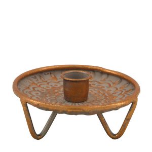 Metalowy Świecznik Vintage Miedziany Ø12 cm 718655 Metalowy Świecznik Vintage Miedziany Ø12 cm 718655