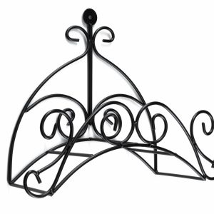 Metalowy uchwyt na wąż ogrodowy Delbert czarny mat 35x46x15 cm 1021810 Metalowy uchwyt na wąż ogrodowy Delbert czarny mat 35x46x15 cm 1021810