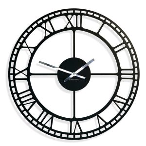 Metalowy zegar ścienny retro czarny 50cm 571080 Metalowy zegar ścienny retro czarny 50cm 571080