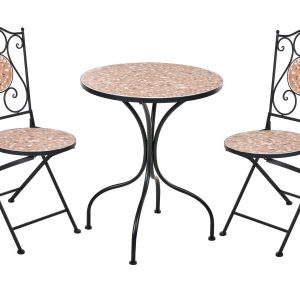 Metalowy zestaw mebli balkonowych lastryko czarny 806328 Metalowy zestaw mebli balkonowych lastryko czarny 806328