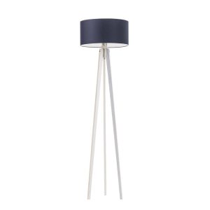MIAMI lampa podłogowa drewniana do salonu Biały/ Granatowy 1003640 MIAMI lampa podłogowa drewniana do salonu Biały/ Granatowy 1003640