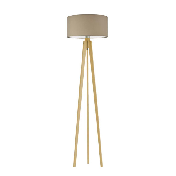 MIAMI lampa podłogowa drewniana do salonu Dąb/ Beżowy 1004120