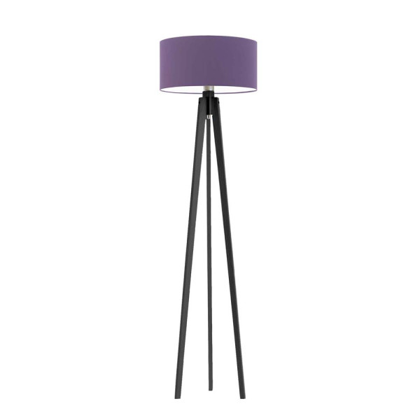 MIAMI lampa podłogowa drewniana do salonu Heban/ Fioletowy 1003620