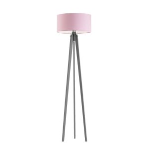 MIAMI lampa podłogowa drewniana do salonu Popielaty/ Jasny Różowy 1003636 MIAMI lampa podłogowa drewniana do salonu Popielaty/ Jasny Różowy 1003636