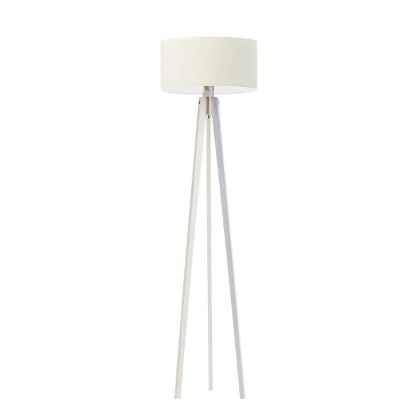 MIAMI lampa stojąca drewniana trójnóg Biały/ Ecru 1003644