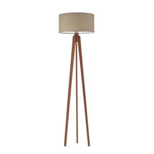 MIAMI lampa stojąca drewniana trójnóg Mahoń/ Beżowy 1003619 MIAMI lampa stojąca drewniana trójnóg Mahoń/ Beżowy 1003619