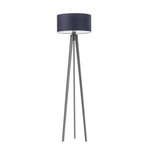 MIAMI lampa stojąca drewniana trójnóg Popielaty/ Granatowy 1003625 MIAMI lampa stojąca drewniana trójnóg Popielaty/ Granatowy 1003625