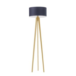 MIAMI lampa stojąca drewno styl nordic Dąb/ Granatowy 1003641 MIAMI lampa stojąca drewno styl nordic Dąb/ Granatowy 1003641