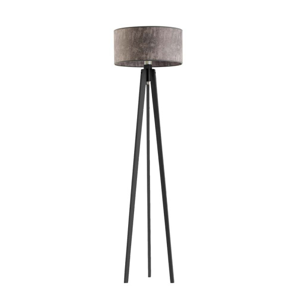 MIAMI lampa stojąca drewno styl nordic Heban/ Szary Melanż (Beton) 1004114
