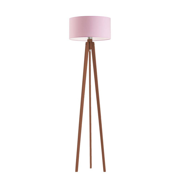 MIAMI lampa stojąca drewno styl nordic Mahoń/ Jasny Różowy 1003655