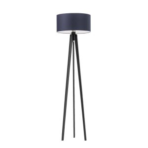 MIAMI lampa tripod drewno minimalistyczna Heban/ Granatowy 1003629 MIAMI lampa tripod drewno minimalistyczna Heban/ Granatowy 1003629