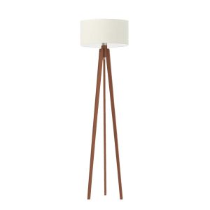 MIAMI lampa tripod drewno minimalistyczna Mahoń/ Ecru 1003626