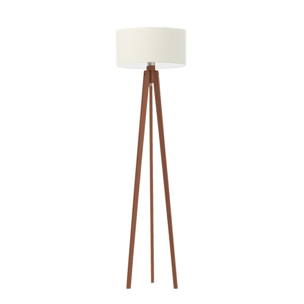 MIAMI lampa tripod drewno minimalistyczna Mahoń/ Ecru 1003626