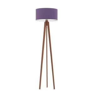 MIAMI lampa tripod drewno minimalistyczna Mahoń/ Fioletowy 1003617