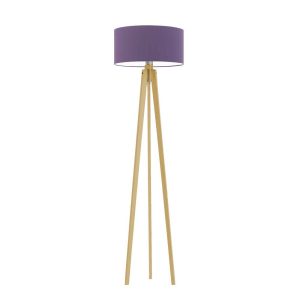 MIAMI tripod lampa stojąca styl loft Dąb/ Fioletowy 1003633 MIAMI tripod lampa stojąca styl loft Dąb/ Fioletowy 1003633