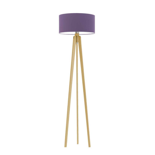MIAMI tripod lampa stojąca styl loft Dąb/ Fioletowy 1003633