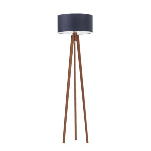 MIAMI tripod lampa stojąca styl loft Mahoń/ Granatowy 1003816 MIAMI tripod lampa stojąca styl loft Mahoń/ Granatowy 1003816