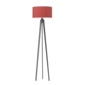 MIAMI tripod lampa stojąca styl loft Popielaty/ Czerwony 1003613 MIAMI tripod lampa stojąca styl loft Popielaty/ Czerwony 1003613