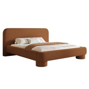 Miedziane łóżko z designerskim zagłówkiem KUMO 993721 Miedziane łóżko z designerskim zagłówkiem KUMO 993721