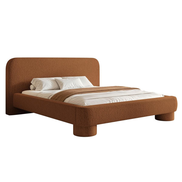 Miedziane łóżko z designerskim zagłówkiem KUMO 993721