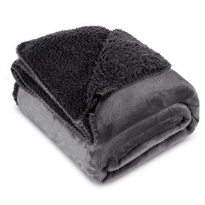 Miękki koc dwustronny TEDY 200X220 stalowy 926425 Miękki koc dwustronny TEDY 200X220 stalowy 926425
