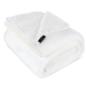 Miękki koc dwustronny TEDY 70X160 biały 879505 Miękki koc dwustronny TEDY 70X160 biały 879505