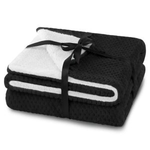 Miękki koc SHLEEPY 130×180 czarny AmeliaHome 883720 Miękki koc SHLEEPY 130×180 czarny AmeliaHome 883720