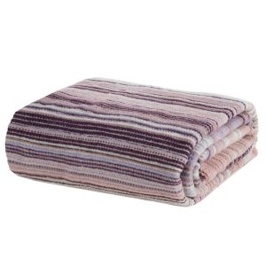 Miękki koc waflowy w paski KAMBER 200X220 pudrowy 865890 Miękki koc waflowy w paski KAMBER 200X220 pudrowy 865890