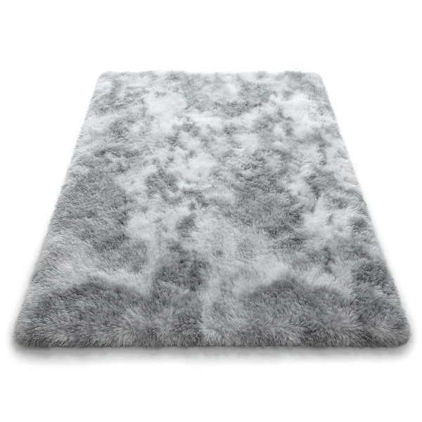 Miękki Pluszowy Dywan FLARE Eco Futro Shaggy - 160x230 cm Ombre Szary 936209