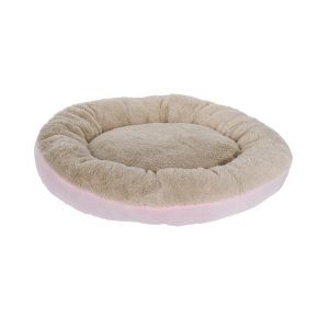 Miękkie legowisko różowo-beżowe dla zwierząt pies kot 55 cm 432036
